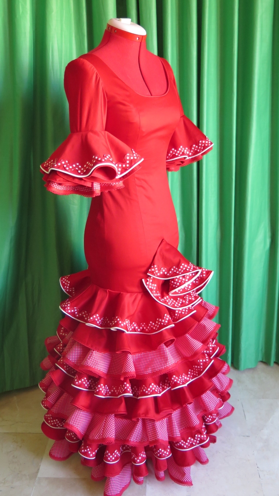 vestido de flamenca costura granada